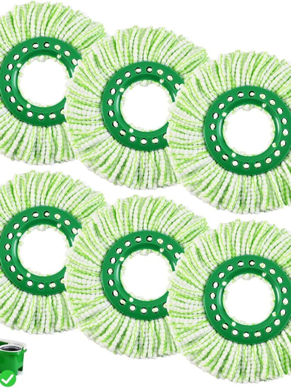 6PCS Spin Mop Head for Libman 𝐓𝐨𝐫𝐧𝐚𝐝𝐨 Spin Mops System NEW VERS